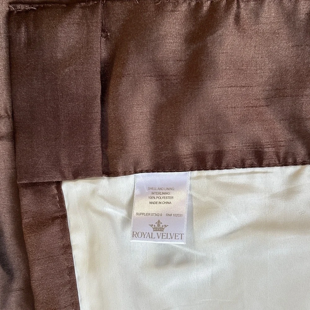 Luxurious Brown Blackout Insulated Curtain Set of 2
